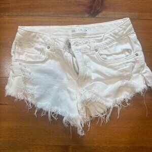 ZARA KIDS - white jean shorts. Size 10